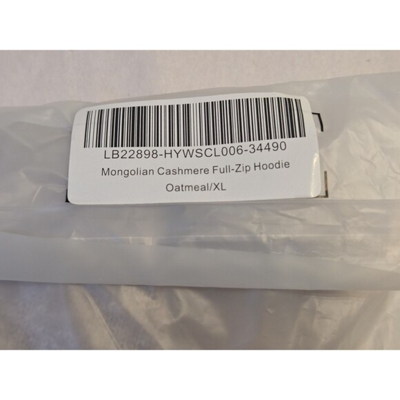 Quince 100% Mongolian Cashmere Full Zip Hoodie Womens XL NWT Oatmeal - Picture 12 of 13